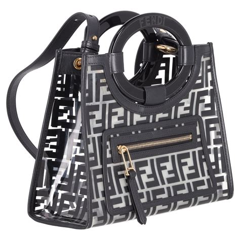 Fendi Fendi Small Runaway Shopper Tote In Black And 